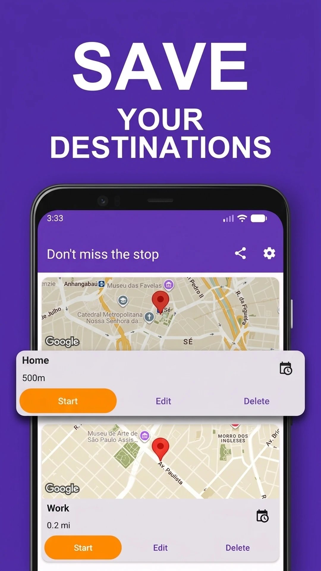 Don't Miss the Stop: GPS Alarm screenshot